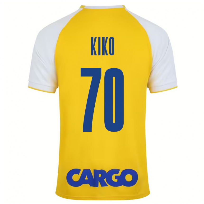 Gyermek Labdarúgás Kiko Bondoso #70 Sárga Fehér Hazai Jersey 2024/25 Mez Póló Ing