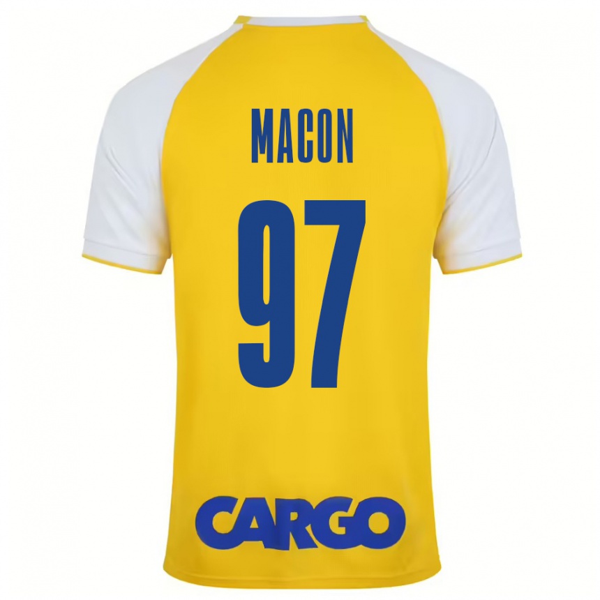 Gyermek Labdarúgás Yvann Maçon #97 Sárga Fehér Hazai Jersey 2024/25 Mez Póló Ing