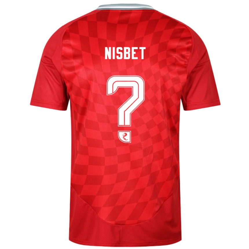 Gyermek Labdarúgás Kevin Nisbet #0 Piros Hazai Jersey 2024/25 Mez Póló Ing