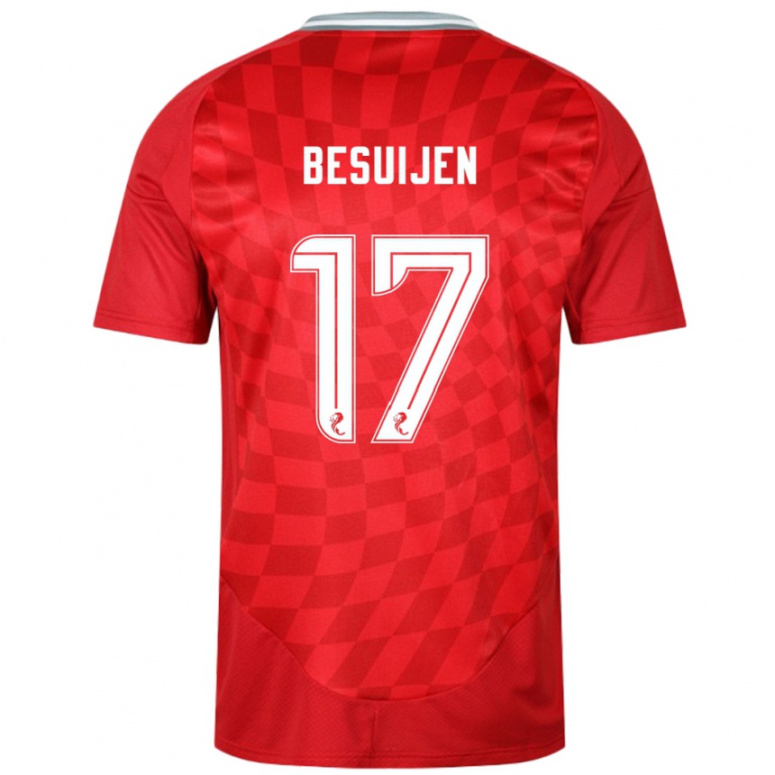 Gyermek Labdarúgás Vicente Besuijen #17 Piros Hazai Jersey 2024/25 Mez Póló Ing