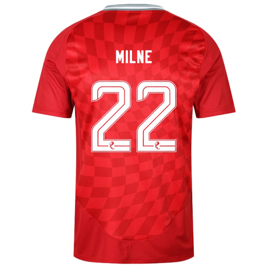 Gyermek Labdarúgás Jack Milne #22 Piros Hazai Jersey 2024/25 Mez Póló Ing