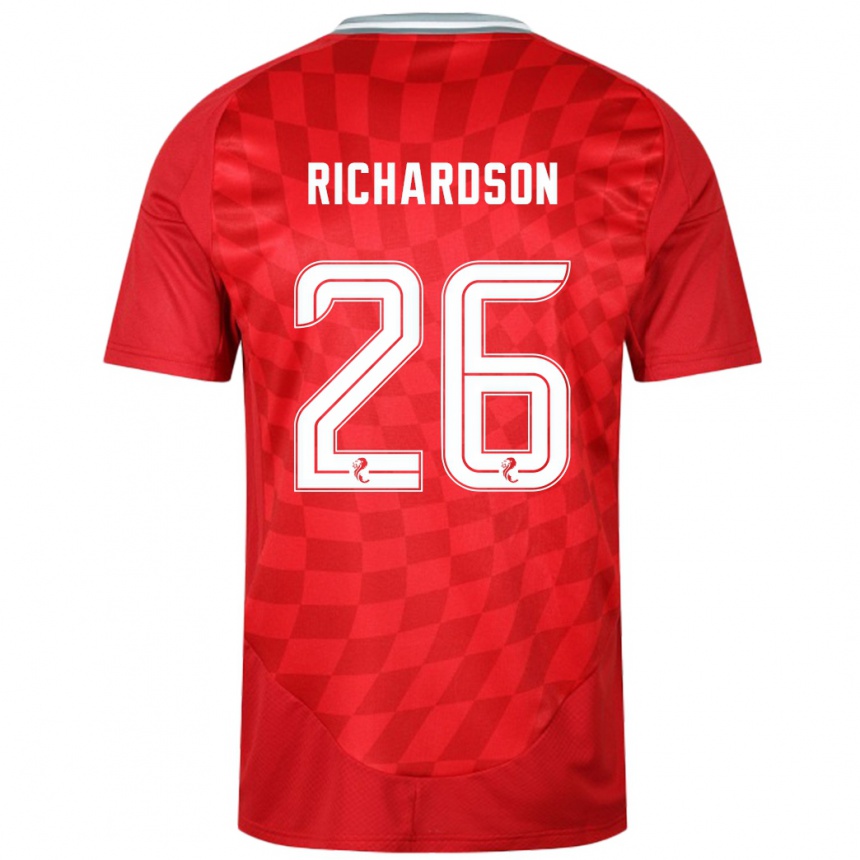 Gyermek Labdarúgás Jayden Richardson #26 Piros Hazai Jersey 2024/25 Mez Póló Ing