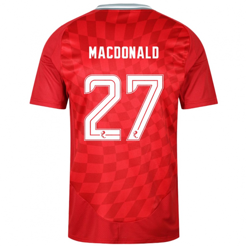 Gyermek Labdarúgás Angus Macdonald #27 Piros Hazai Jersey 2024/25 Mez Póló Ing