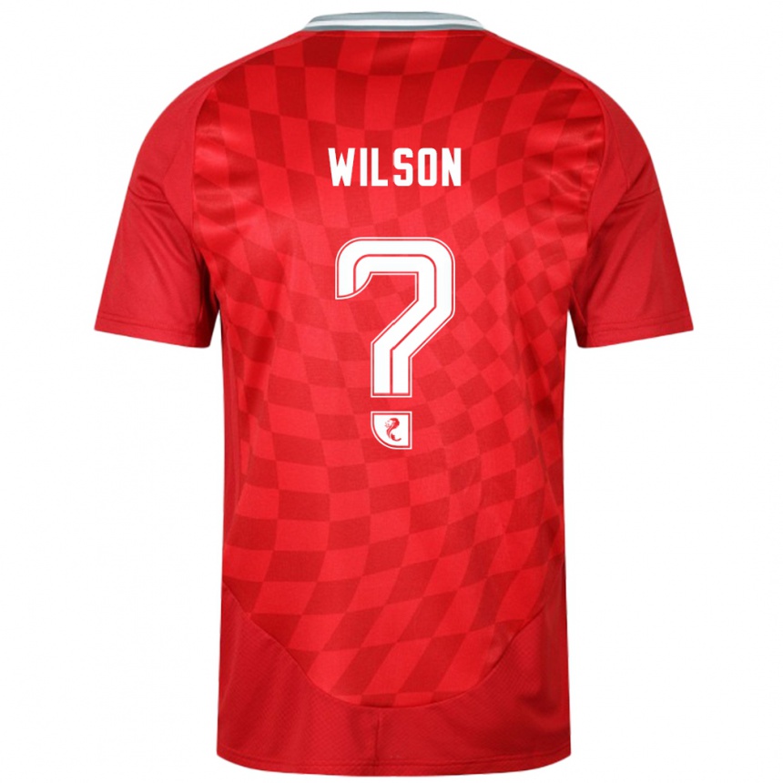 Gyermek Labdarúgás Cameron Wilson #0 Piros Hazai Jersey 2024/25 Mez Póló Ing