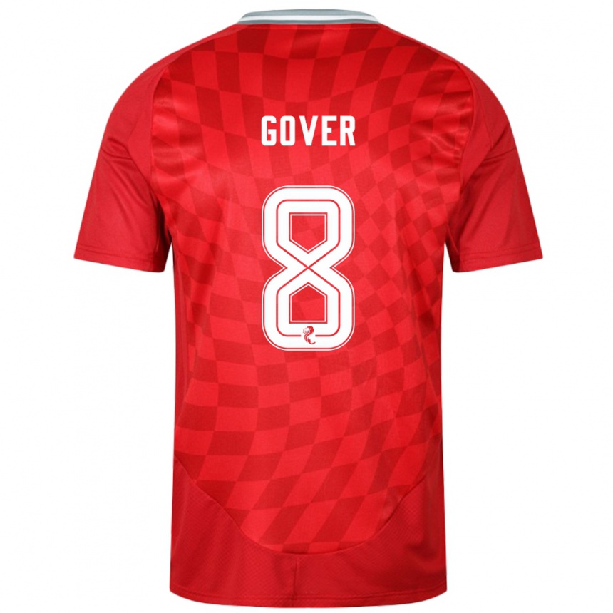 Gyermek Labdarúgás Chloe Gover #8 Piros Hazai Jersey 2024/25 Mez Póló Ing