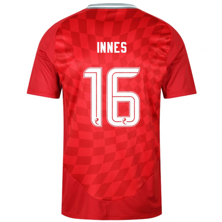 Gyermek Labdarúgás Hannah Innes #16 Piros Hazai Jersey 2024/25 Mez Póló Ing