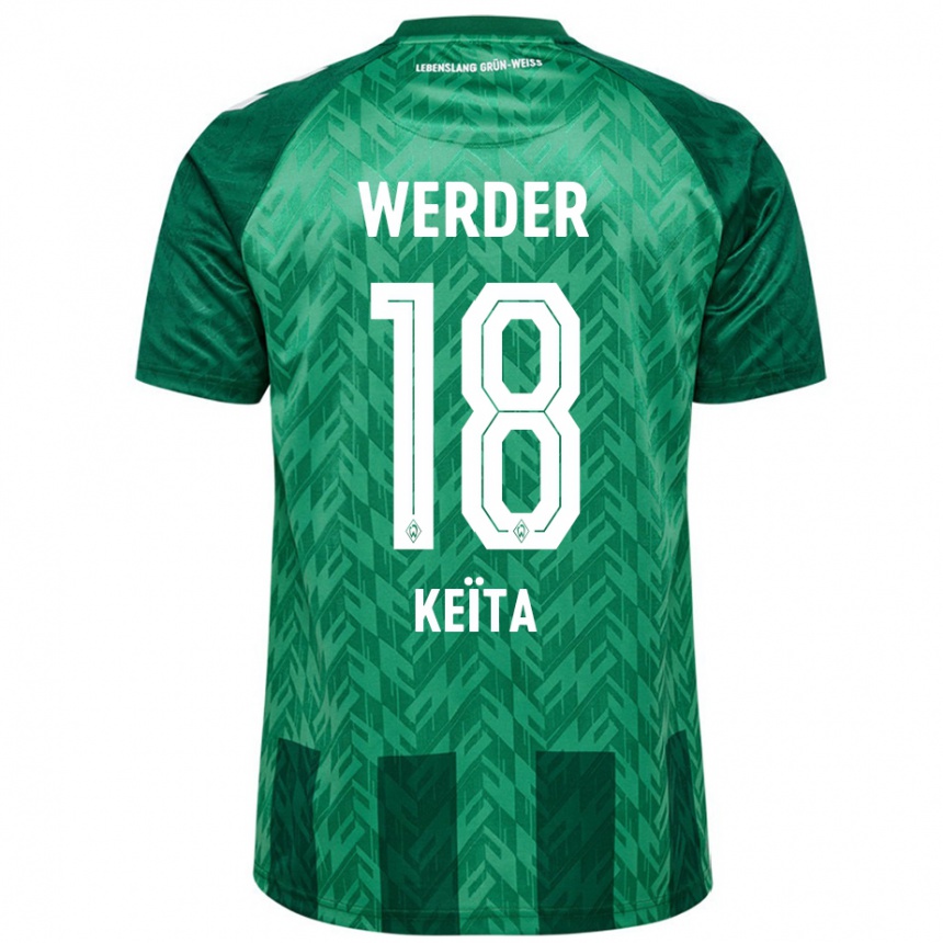 Gyermek Labdarúgás Naby Keïta #18 Zöld Hazai Jersey 2024/25 Mez Póló Ing