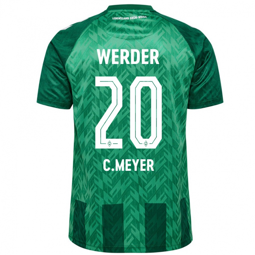 Gyermek Labdarúgás Christin Meyer #20 Zöld Hazai Jersey 2024/25 Mez Póló Ing