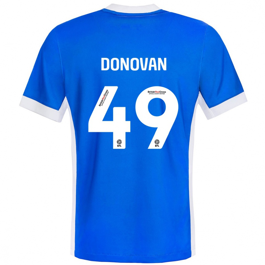 Gyermek Labdarúgás Romelle Donovan #49 Kék Fehér Hazai Jersey 2024/25 Mez Póló Ing