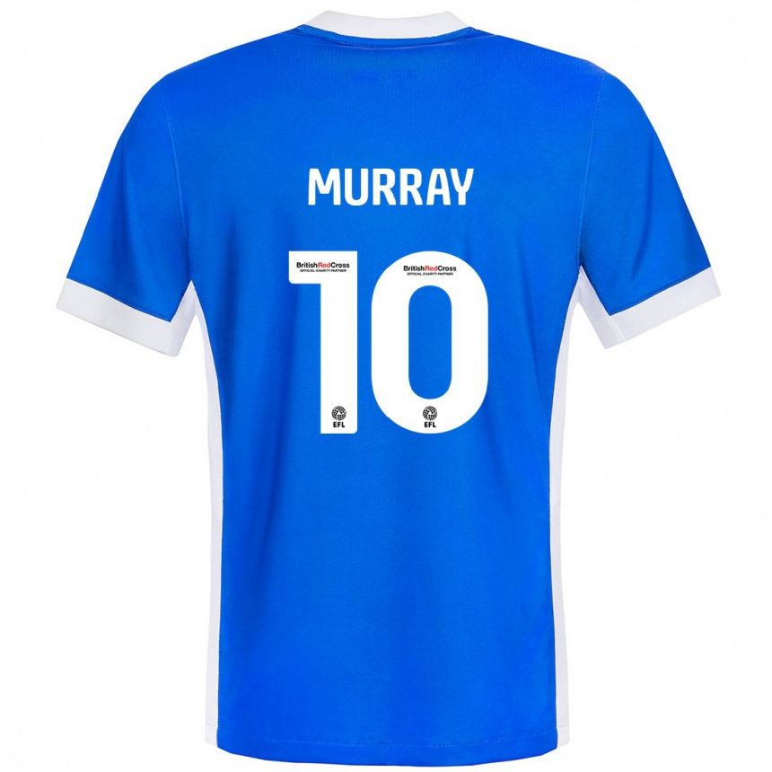 Gyermek Labdarúgás Christie Murray #10 Kék Fehér Hazai Jersey 2024/25 Mez Póló Ing