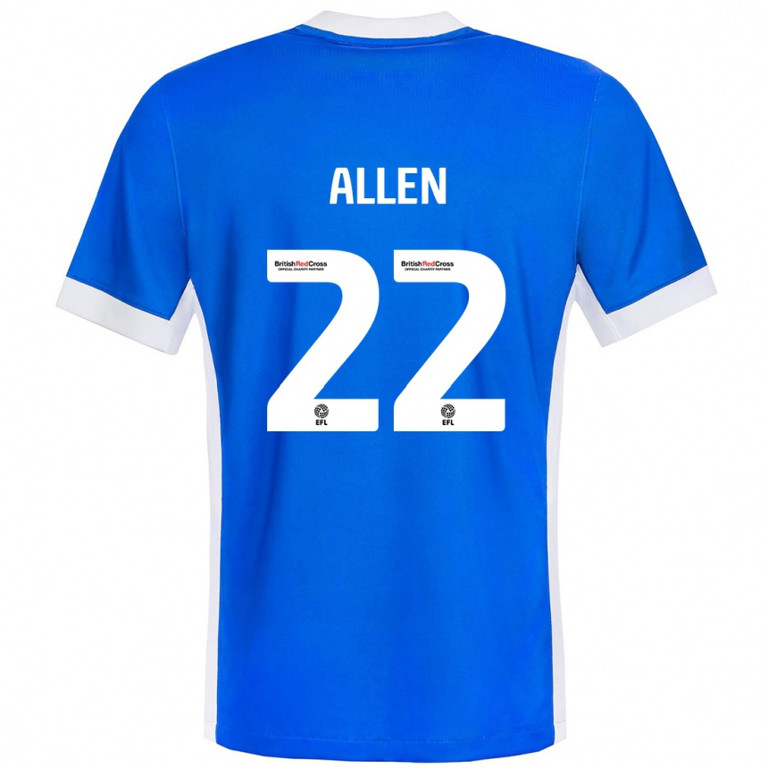 Gyermek Labdarúgás Remi Allen #22 Kék Fehér Hazai Jersey 2024/25 Mez Póló Ing