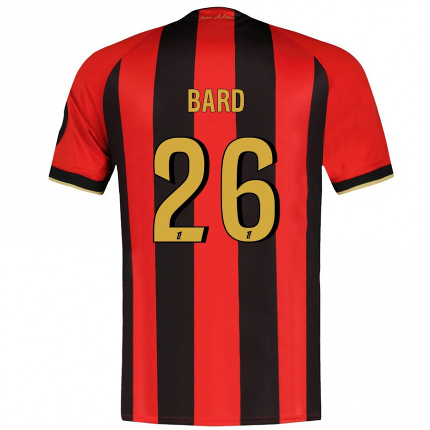 Gyermek Labdarúgás Melvin Bard #26 Piros Fekete Hazai Jersey 2024/25 Mez Póló Ing