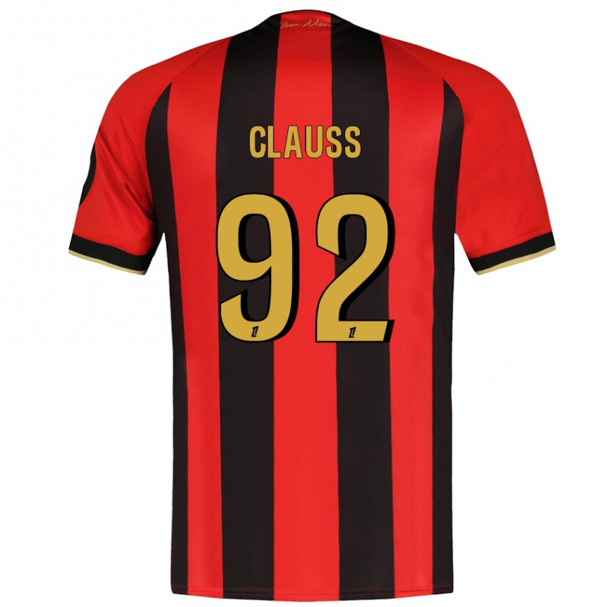 Gyermek Labdarúgás Jonathan Clauss #92 Piros Fekete Hazai Jersey 2024/25 Mez Póló Ing