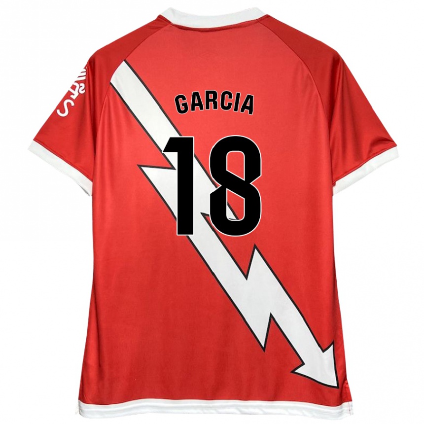 Gyermek Labdarúgás Álvaro García #18 Fehér Piros Hazai Jersey 2024/25 Mez Póló Ing