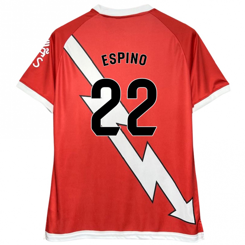 Gyermek Labdarúgás Alfonso Espino #22 Fehér Piros Hazai Jersey 2024/25 Mez Póló Ing