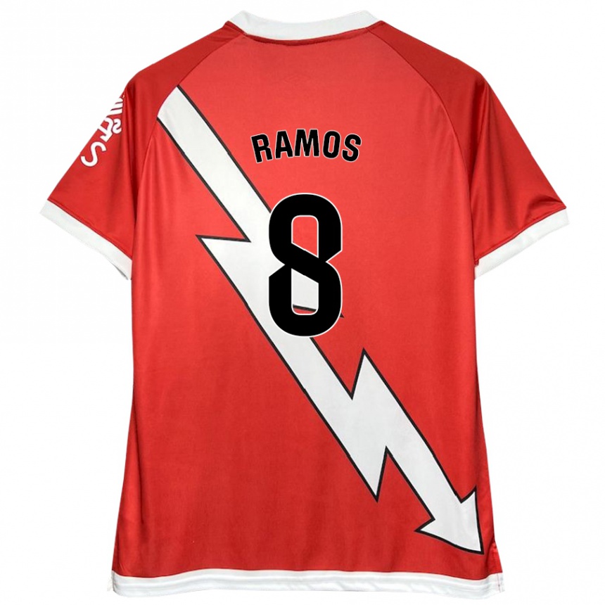 Gyermek Labdarúgás Iván Ramos #8 Fehér Piros Hazai Jersey 2024/25 Mez Póló Ing