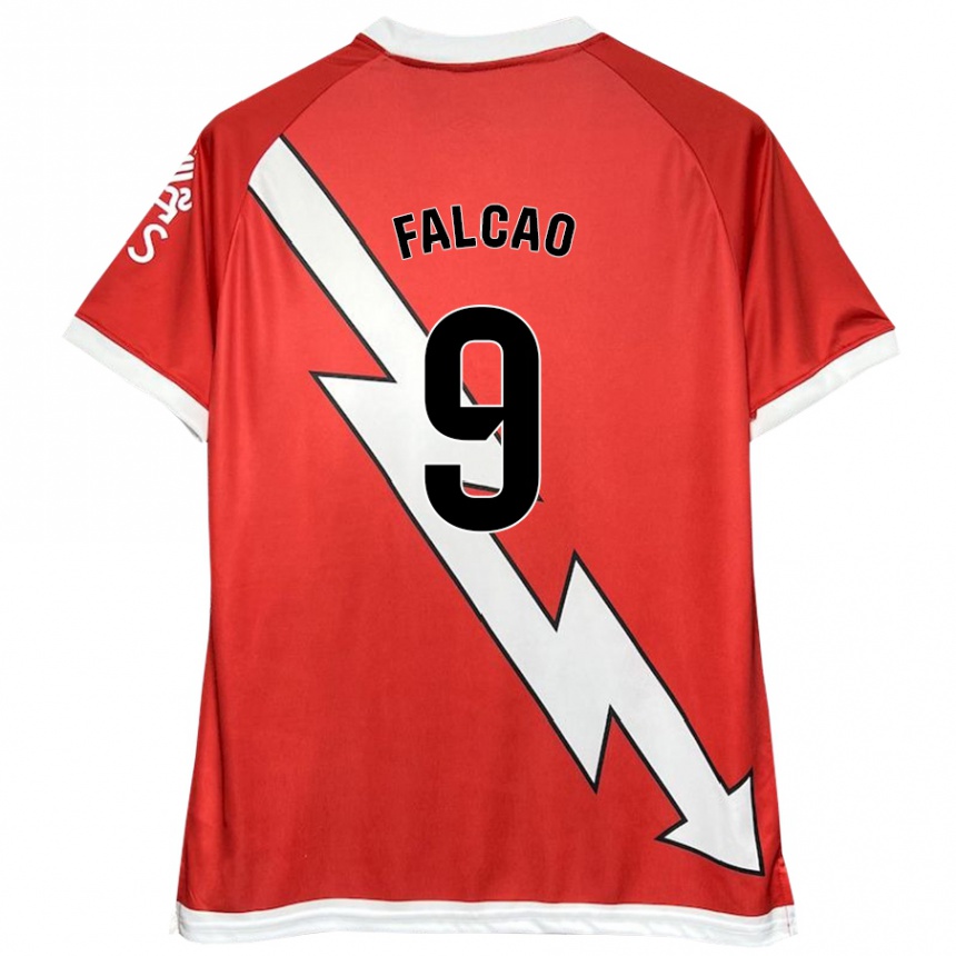 Gyermek Labdarúgás Radamel Falcao #9 Fehér Piros Hazai Jersey 2024/25 Mez Póló Ing