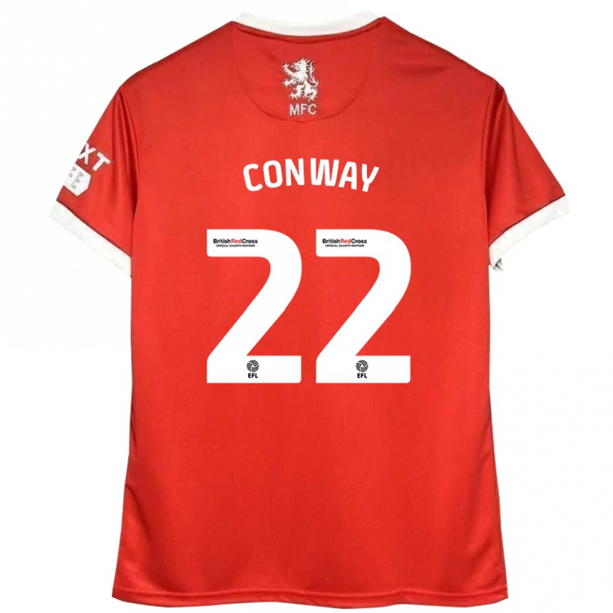 Gyermek Labdarúgás Tommy Conway #22 Piros Fehér Hazai Jersey 2024/25 Mez Póló Ing