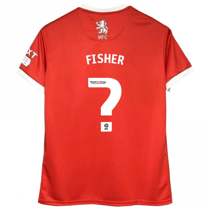 Gyermek Labdarúgás Nathan Fisher #0 Piros Fehér Hazai Jersey 2024/25 Mez Póló Ing