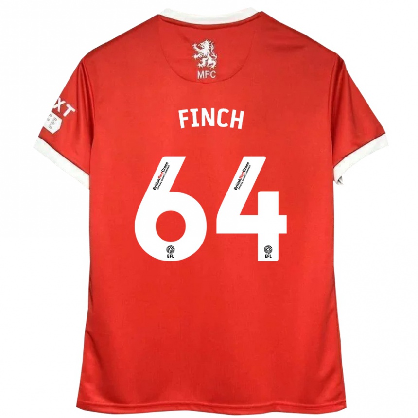 Gyermek Labdarúgás Sonny Finch #64 Piros Fehér Hazai Jersey 2024/25 Mez Póló Ing