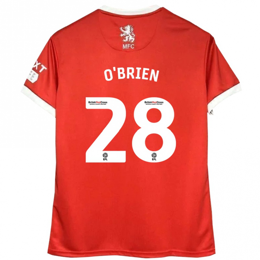 Gyermek Labdarúgás Lewis O'brien #28 Piros Fehér Hazai Jersey 2024/25 Mez Póló Ing