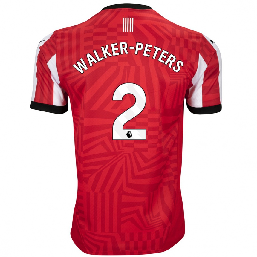 Gyermek Labdarúgás Kyle Walker-Peters #2 Piros Fehér Hazai Jersey 2024/25 Mez Póló Ing