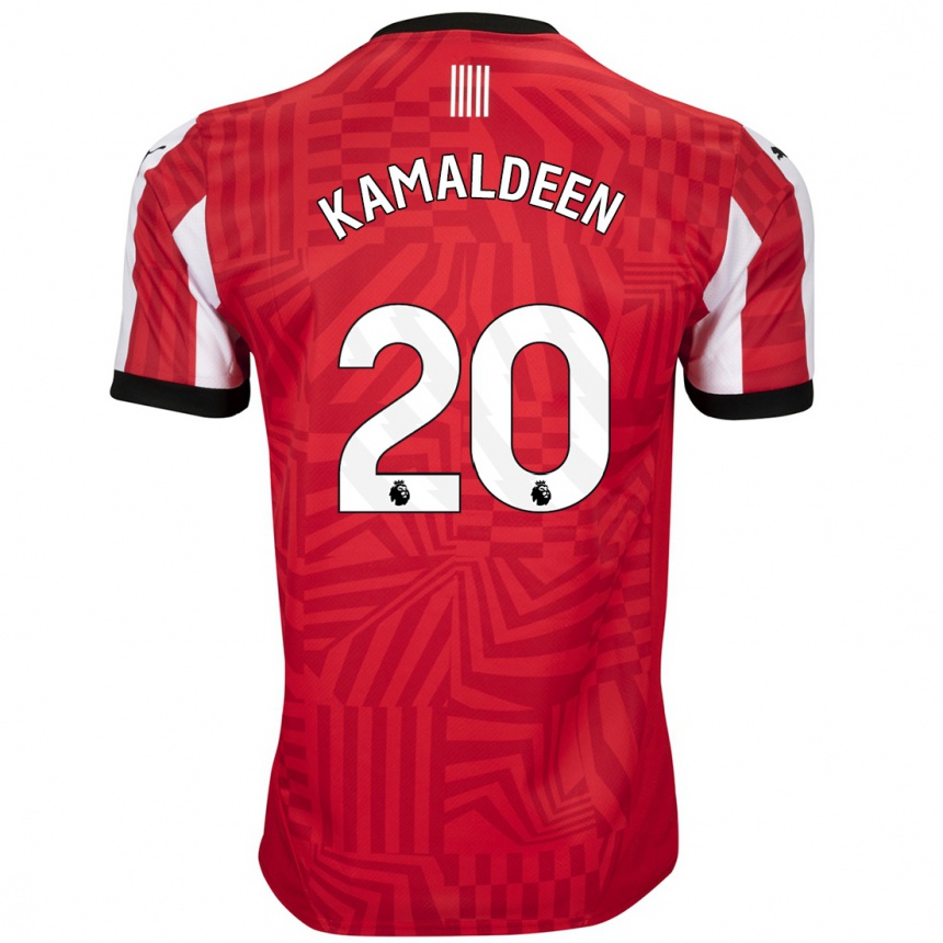 Gyermek Labdarúgás Kamaldeen Sulemana #20 Piros Fehér Hazai Jersey 2024/25 Mez Póló Ing