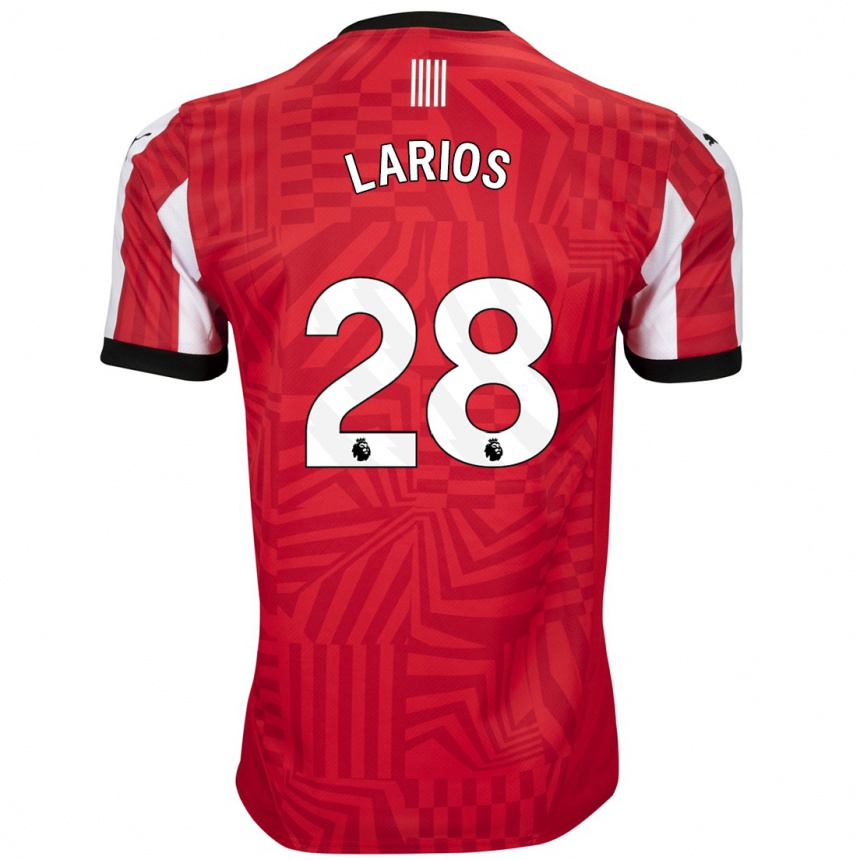 Gyermek Labdarúgás Juan Larios #28 Piros Fehér Hazai Jersey 2024/25 Mez Póló Ing