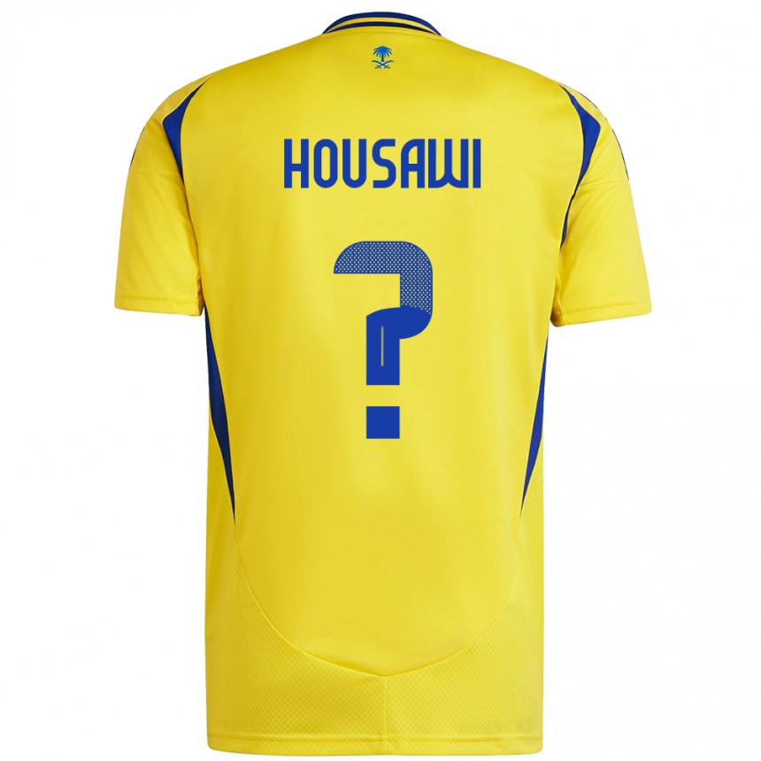 Gyermek Labdarúgás Asser Housawi #0 Sárga Kék Hazai Jersey 2024/25 Mez Póló Ing