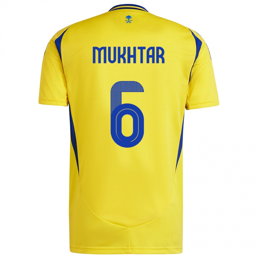 Gyermek Labdarúgás Mukhtar Ali #6 Sárga Kék Hazai Jersey 2024/25 Mez Póló Ing