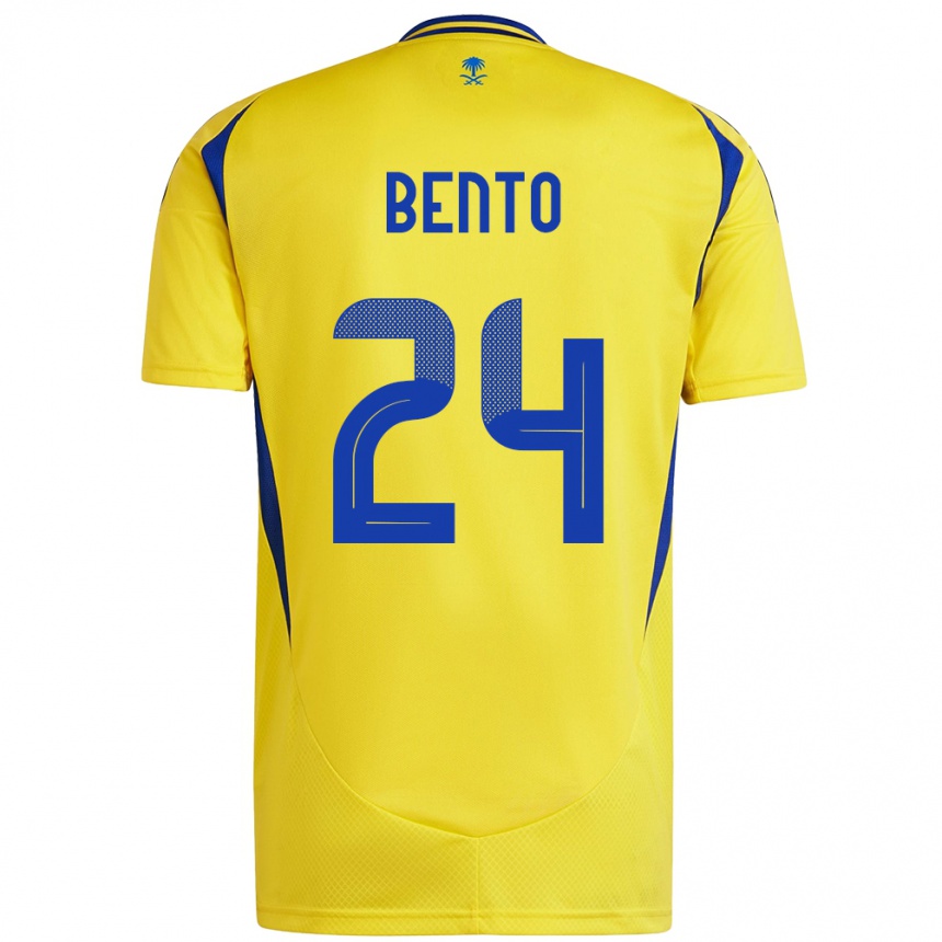 Gyermek Labdarúgás Bento #24 Sárga Kék Hazai Jersey 2024/25 Mez Póló Ing