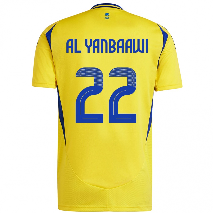 Gyermek Labdarúgás Tahani Al-Yanbaawi #22 Sárga Kék Hazai Jersey 2024/25 Mez Póló Ing