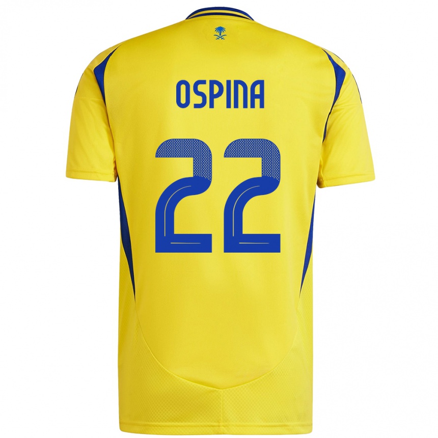 Gyermek Labdarúgás David Ospina #22 Sárga Kék Hazai Jersey 2024/25 Mez Póló Ing