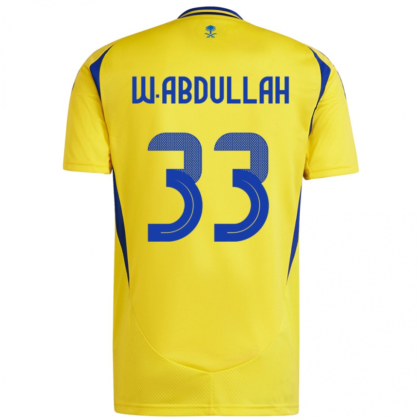 Gyermek Labdarúgás Waleed Abdullah #33 Sárga Kék Hazai Jersey 2024/25 Mez Póló Ing