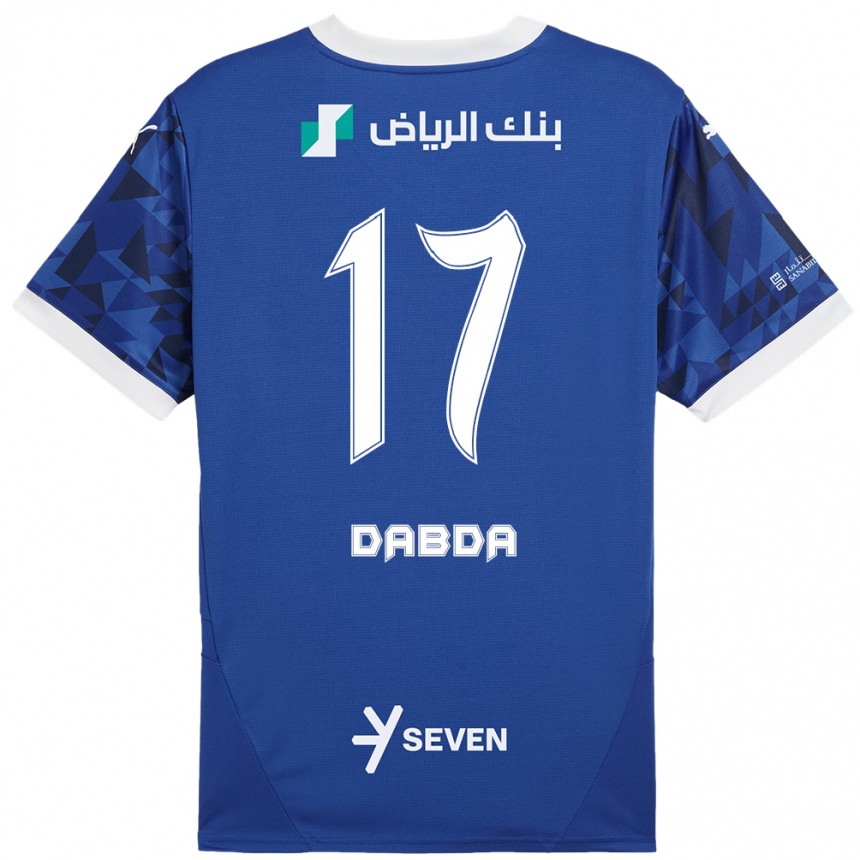 Gyermek Labdarúgás Claudia Dabda #17 Sötétkék Fehér Hazai Jersey 2024/25 Mez Póló Ing