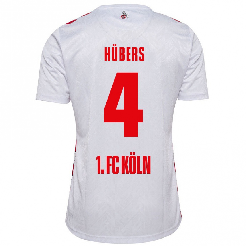 Gyermek Labdarúgás Timo Hübers #4 Fehér Piros Hazai Jersey 2024/25 Mez Póló Ing