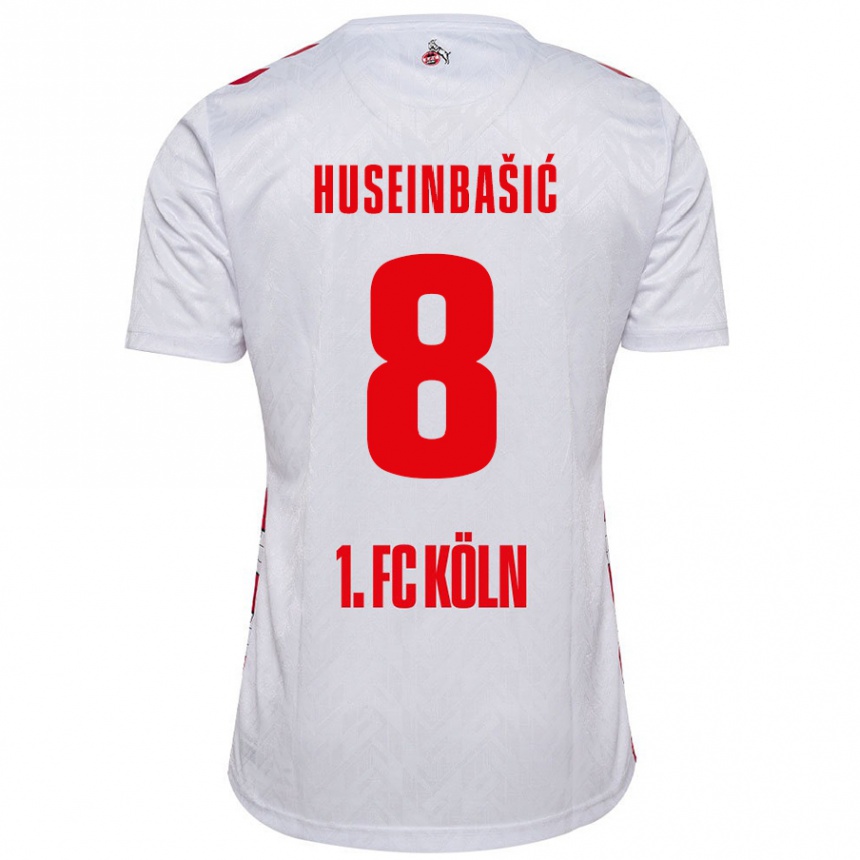 Gyermek Labdarúgás Denis Huseinbasic #8 Fehér Piros Hazai Jersey 2024/25 Mez Póló Ing