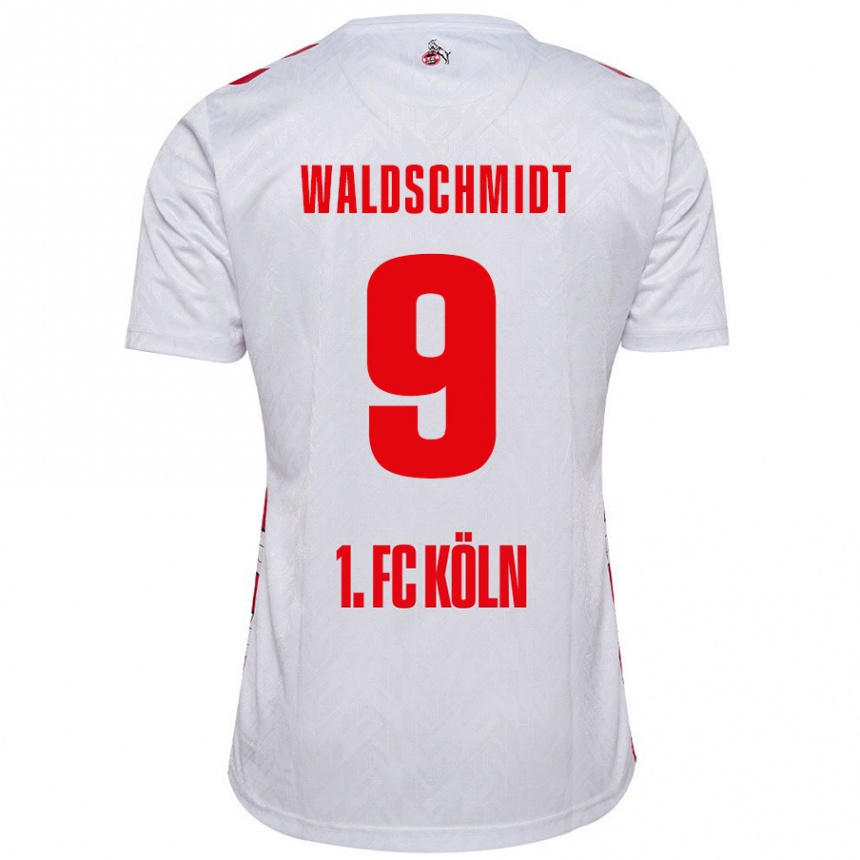 Gyermek Labdarúgás Luca Waldschmidt #9 Fehér Piros Hazai Jersey 2024/25 Mez Póló Ing