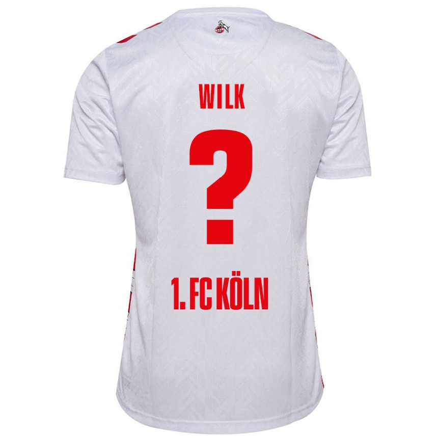 Gyermek Labdarúgás Emil Wilk #0 Fehér Piros Hazai Jersey 2024/25 Mez Póló Ing