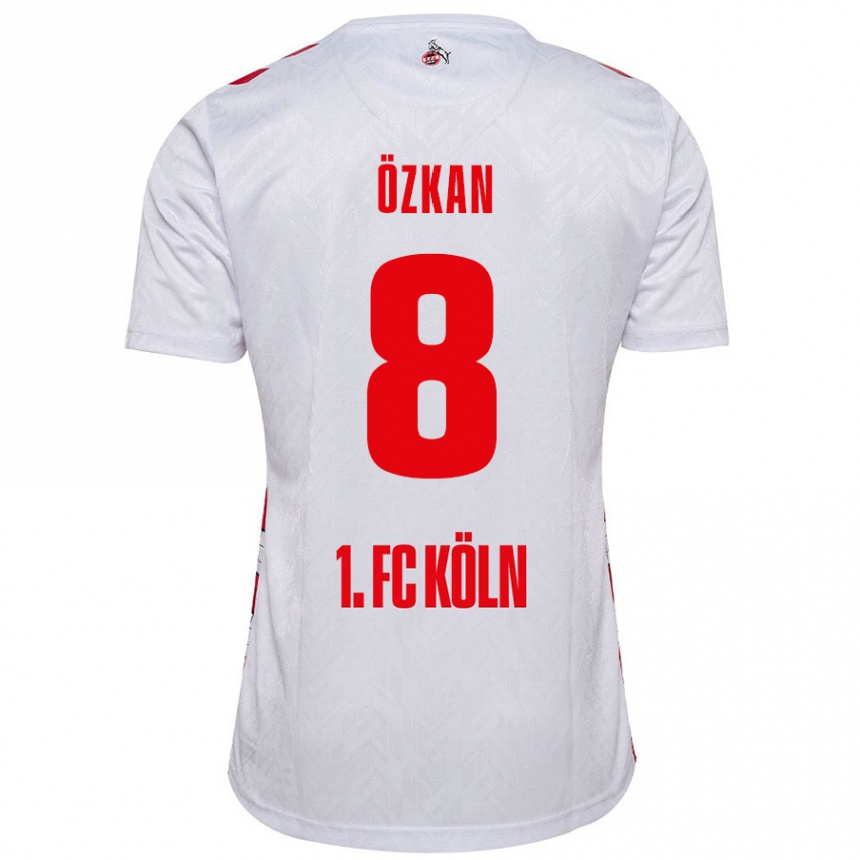 Gyermek Labdarúgás Mikail Özkan #8 Fehér Piros Hazai Jersey 2024/25 Mez Póló Ing