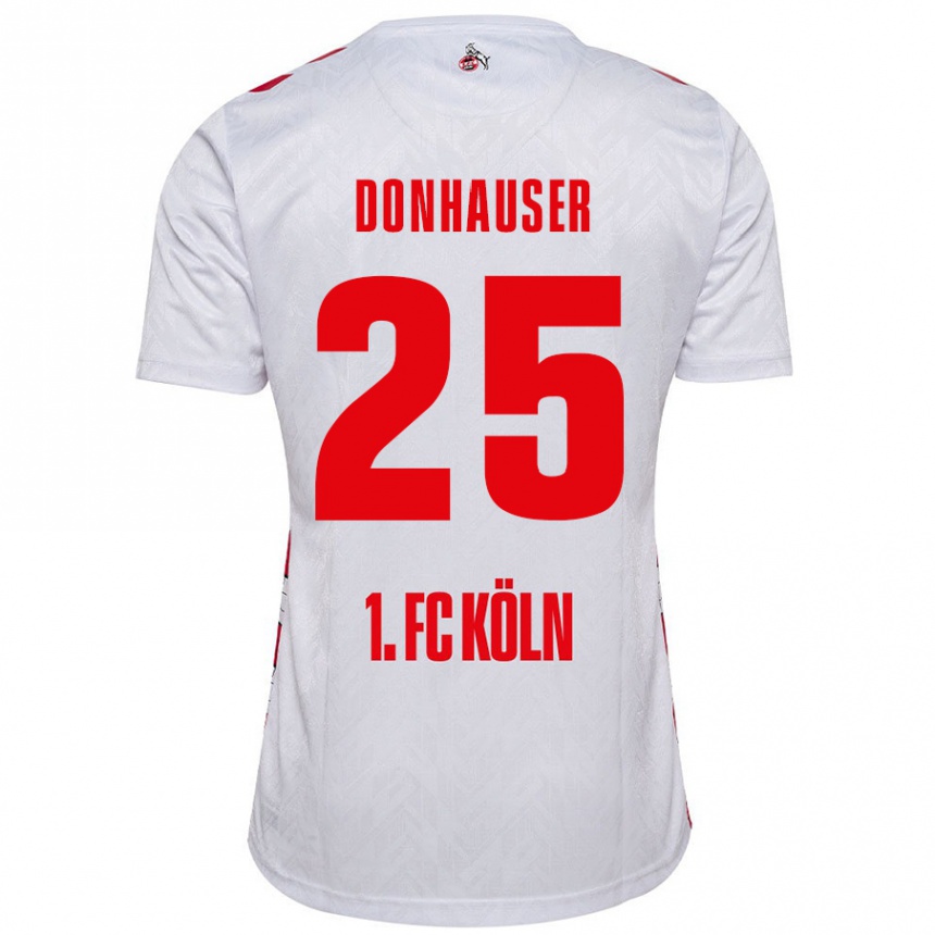 Gyermek Labdarúgás Laura Donhauser #25 Fehér Piros Hazai Jersey 2024/25 Mez Póló Ing