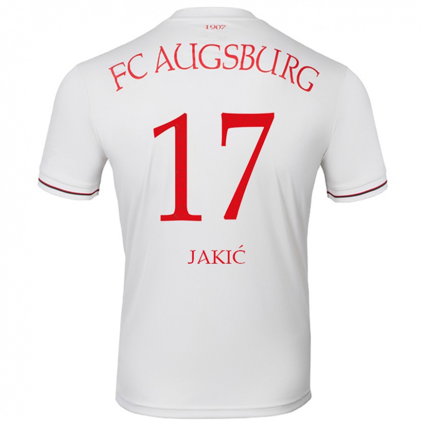 Gyermek Labdarúgás Kristijan Jakic #17 Fehér Hazai Jersey 2024/25 Mez Póló Ing