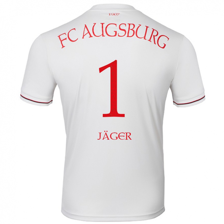 Gyermek Labdarúgás Tobias Jäger #1 Fehér Hazai Jersey 2024/25 Mez Póló Ing