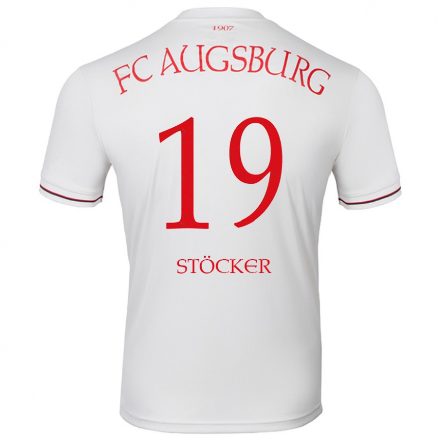 Gyermek Labdarúgás Louis Stöcker #19 Fehér Hazai Jersey 2024/25 Mez Póló Ing