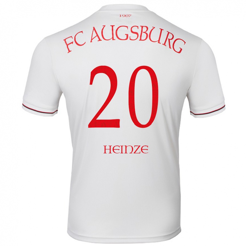 Gyermek Labdarúgás Fynn Heinze #20 Fehér Hazai Jersey 2024/25 Mez Póló Ing