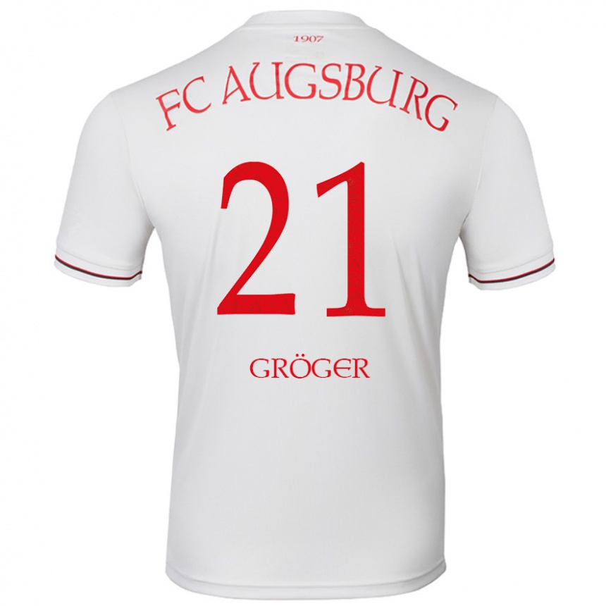 Gyermek Labdarúgás Elias Gröger #21 Fehér Hazai Jersey 2024/25 Mez Póló Ing