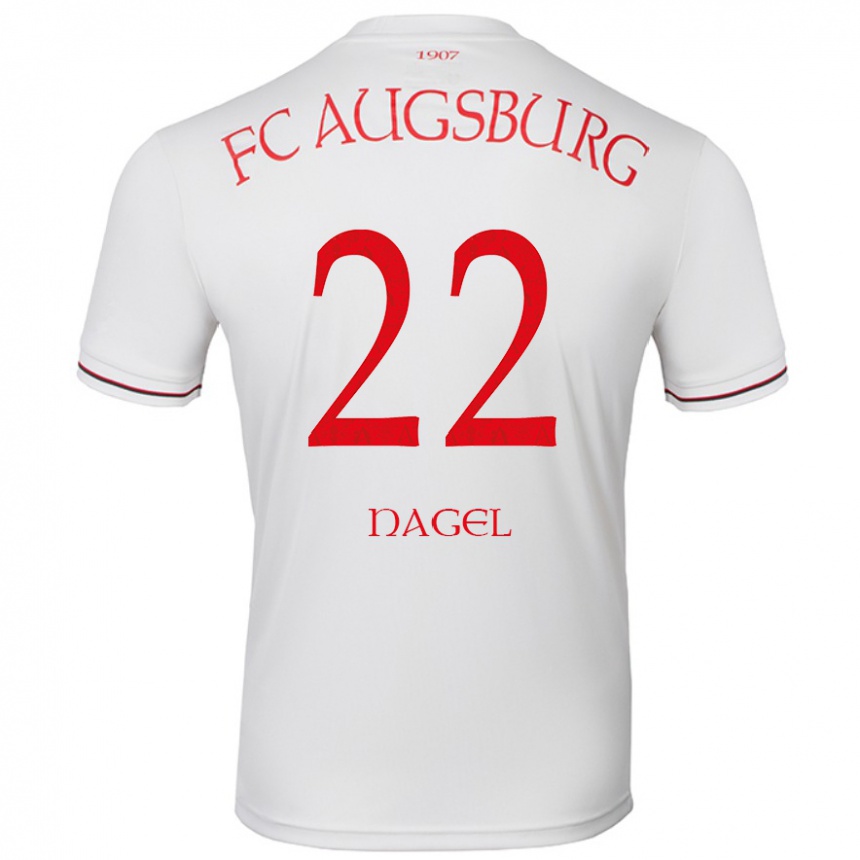 Gyermek Labdarúgás Timo Nagel #22 Fehér Hazai Jersey 2024/25 Mez Póló Ing