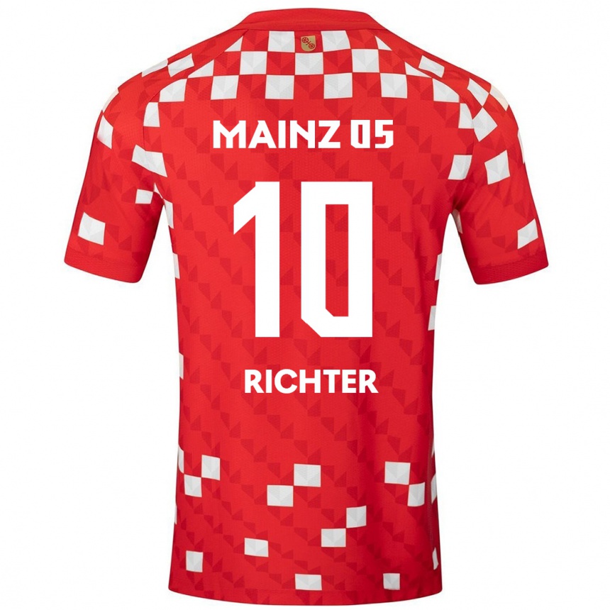 Gyermek Labdarúgás Marco Richter #10 Fehér Piros Hazai Jersey 2024/25 Mez Póló Ing