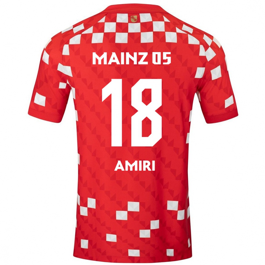 Gyermek Labdarúgás Nadiem Amiri #18 Fehér Piros Hazai Jersey 2024/25 Mez Póló Ing