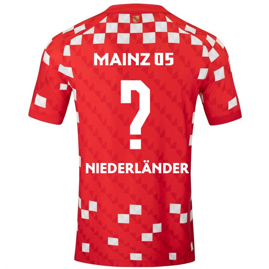 Gyermek Labdarúgás Lennart Niederländer #0 Fehér Piros Hazai Jersey 2024/25 Mez Póló Ing